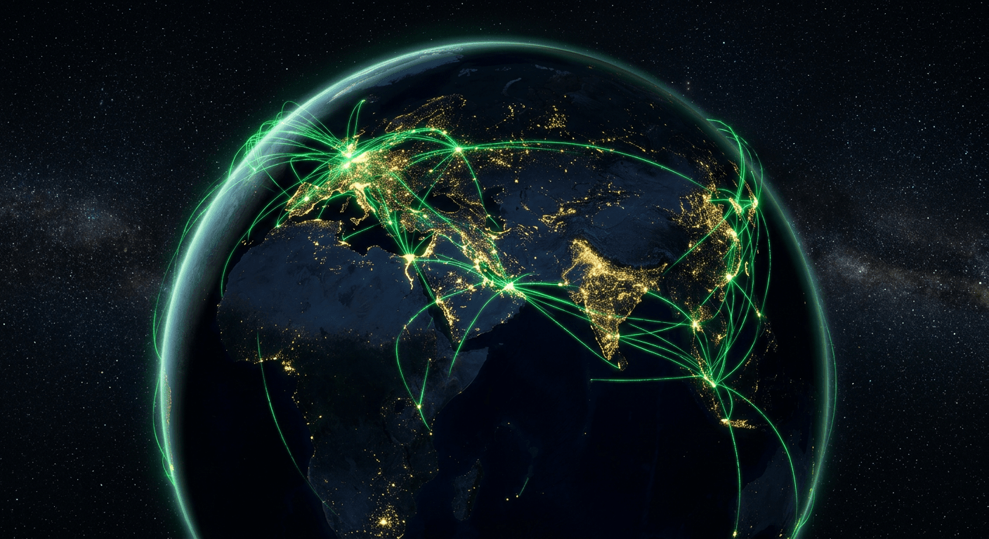 Interactive globe showing radio stations worldwide